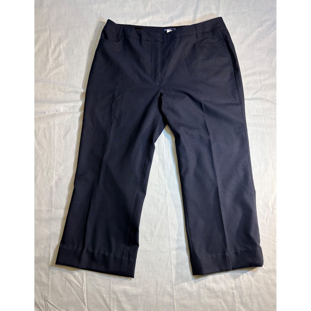 JetBlue Stan Herman Navy Blue Cropped Trousers Pants Womens Size 18‎ 34L